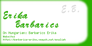 erika barbarics business card